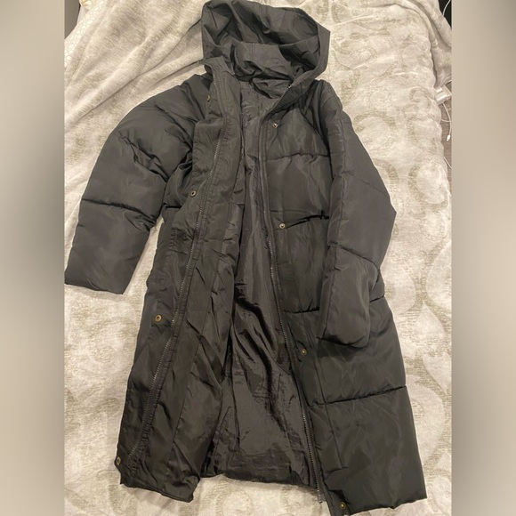 Black puffy long jacket - Picture 3 of 3